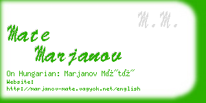 mate marjanov business card